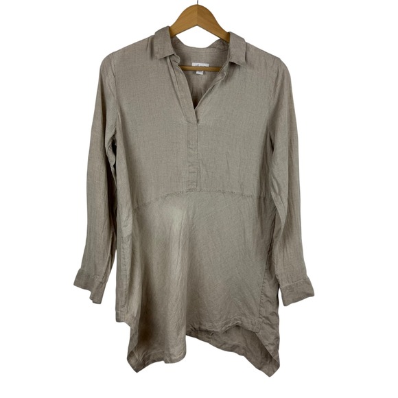 J. Jill Tops - J. Jill Beige Linen Tunic Top
